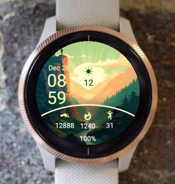 Garmin Watch Face - Mountains A7