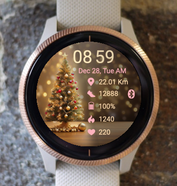 Garmin Watch Face - Christmas Night D2