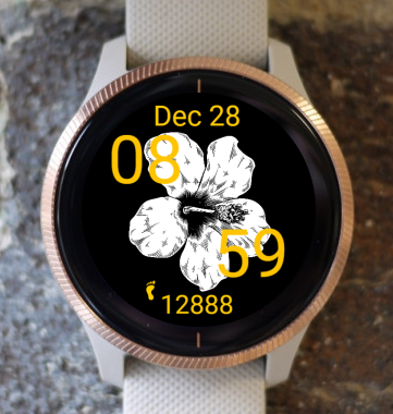 Garmin Watch Face - Chinese Rose