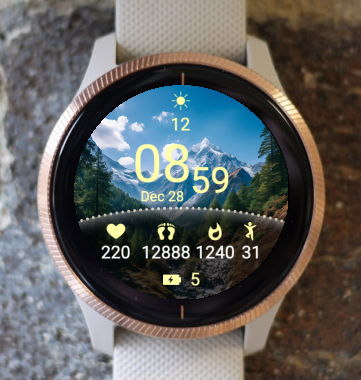 Garmin Watch Face - Mountains A8