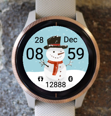 Garmin Watch Face - Snowman 4