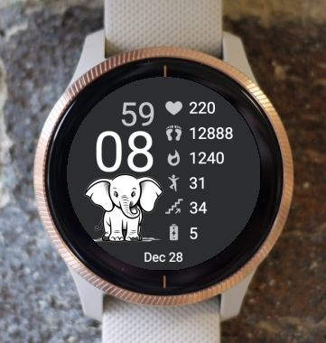 Garmin Watch Face - Elephant 009