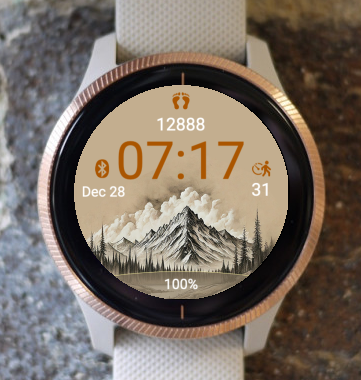 Garmin Watch Face - Mountain Storm