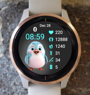 Garmin Watch Face - Cute Animal Penguin