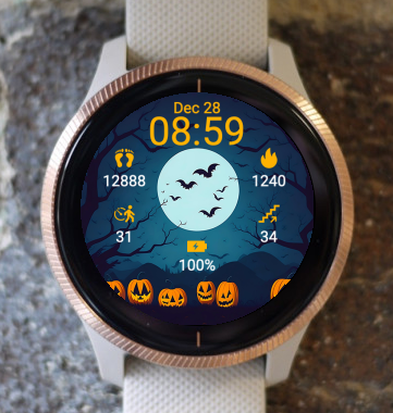 Garmin Watch Face - Halloween Scare H4