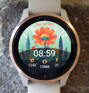 Garmin Watch Face - Flowers G2