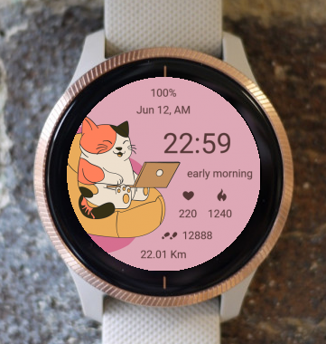 Garmin Watch Face - Kitty cat 09