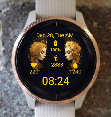 Garmin Watch Face - Gemini Zodiac Garmin Sport