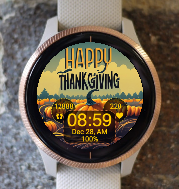 Garmin Watch Face - Happy Thanksgiving