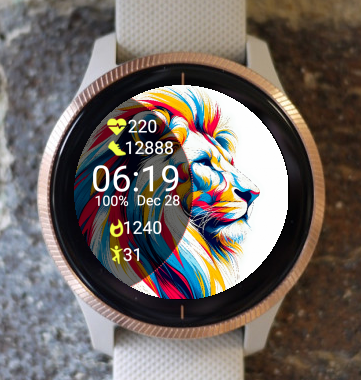 Garmin Watch Face - Lion art S02