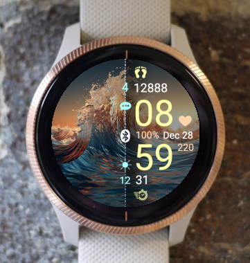 Garmin Watch Face - Garmin Waves HT