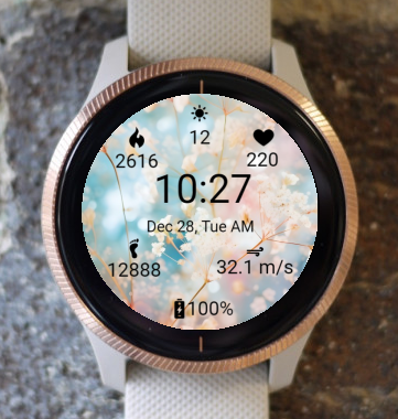 Garmin Watch Face - Misty flower