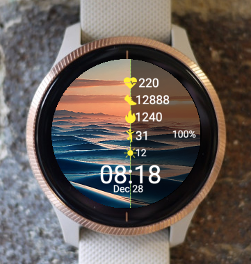 Garmin Watch Face - Ocean waves