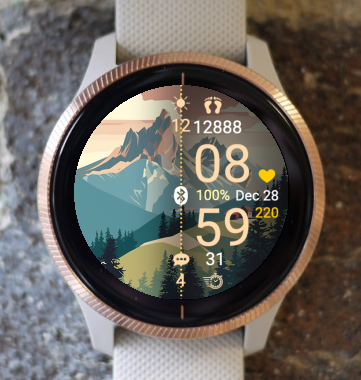 Garmin Watch Face - In The Mountains A7