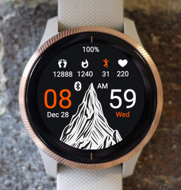 Garmin Watch Face - White Mountain