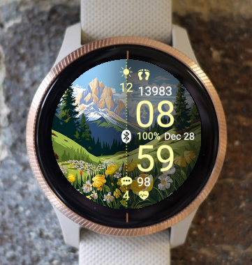 Garmin Watch Face - In The Mountains A5