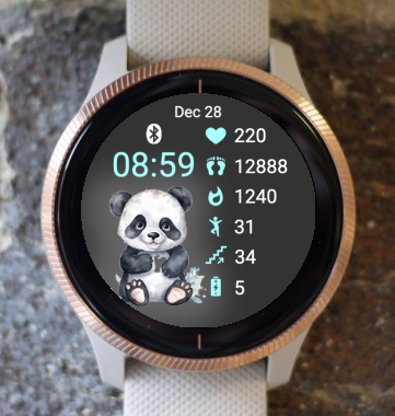 Garmin Watch Face - Cute Animal Panda