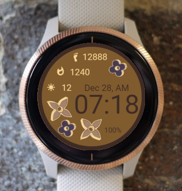 Garmin Watch Face - Looks Like LV Charm Garmin Sport 