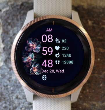 Garmin Watch Face - Light Flowers