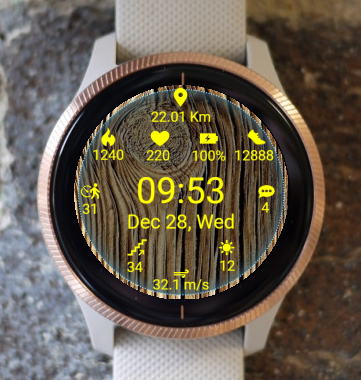 Garmin Watch Face -  Wood pattern06