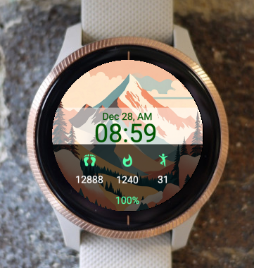 Garmin Watch Face - Mountains A2