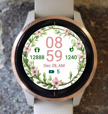 Garmin Watch Face - Flowers Ring R1