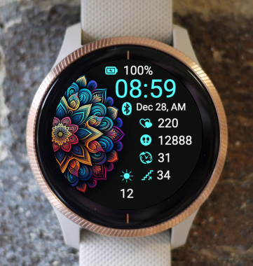 Garmin Watch Face - Mandala M24