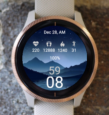 Garmin Watch Face - Night Sky