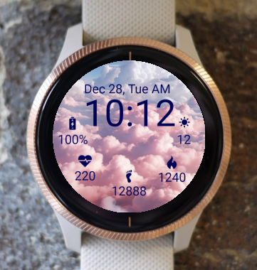 Garmin Watch Face - Cloudy sky