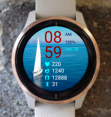 Garmin Watch Face - Sailboat 05