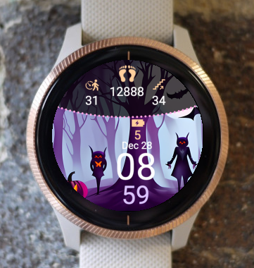 Garmin Watch Face - Halloween Scare H1