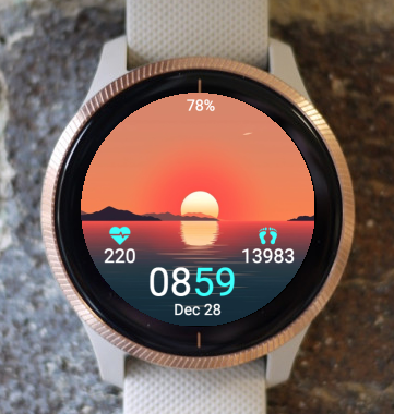 Garmin Watch Face - Sunset S02