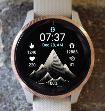 Garmin Watch Face - Night Mountains