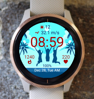 Garmin Watch Face - Happy Summer