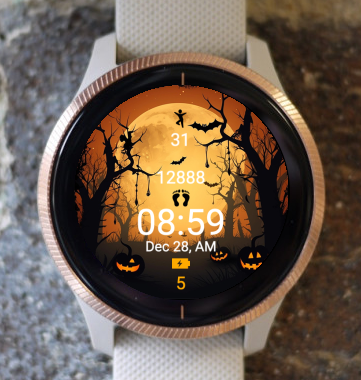 Garmin Watch Face - Halloween Scare H6