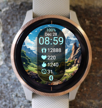 Garmin Watch Face - Spring Mountains 05