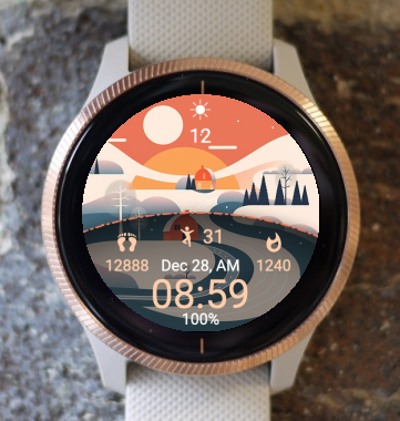 Garmin Watch Face - Winter OneTwo W3