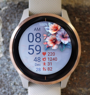 Garmin Watch Face - Flowering 01