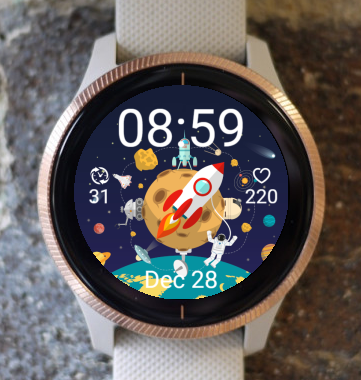 Garmin Watch Face - Moon Mission