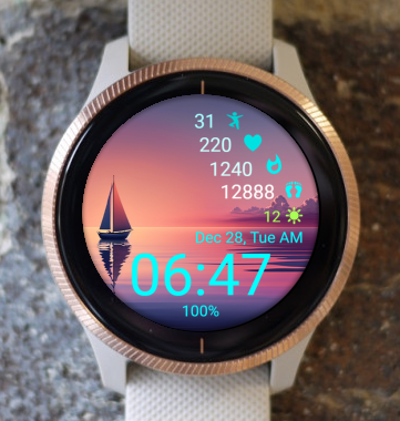 Garmin Watch Face - Sailboat 01