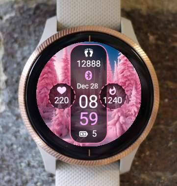 Garmin Watch Face - Pink Winter