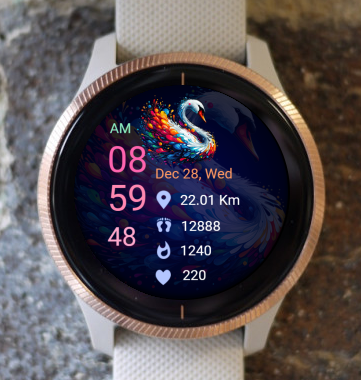 Garmin Watch Face - Bird - Swan