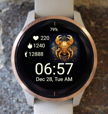 Garmin Watch Face - Cancer Zodiac Sport Garmin 