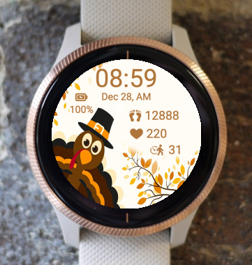 Garmin Watch Face - Happy Thanksgiving Day