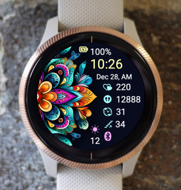 Garmin Watch Face - Mandala M47