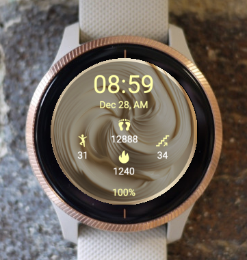 Garmin Watch Face - Cream Waves