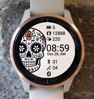 Garmin Watch Face - Day of the Dead D4