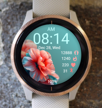 Garmin Watch Face - Flowering 03