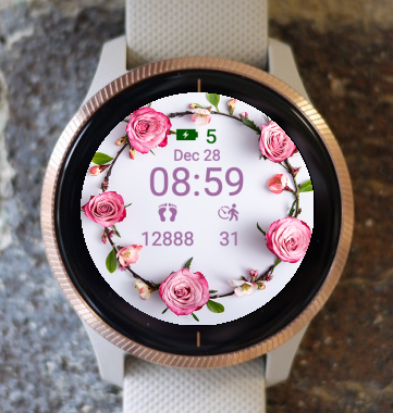 Garmin Watch Face - Flowers Ring R2