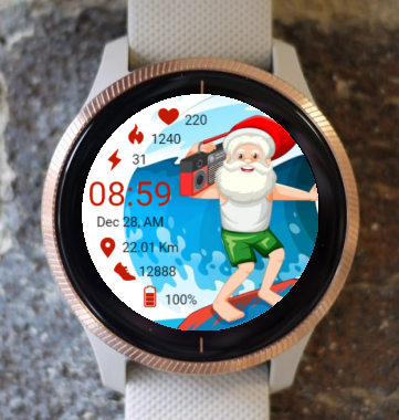 Garmin Watch Face - Santa  Holiday